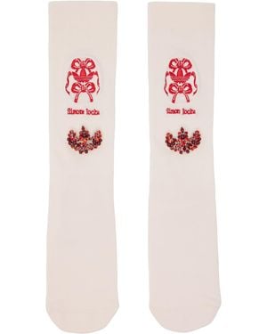 Simone Rocha Chaussettes Hautes Roses Édition Adidas Originals