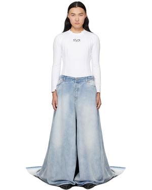 Vetements Train Jeans - White