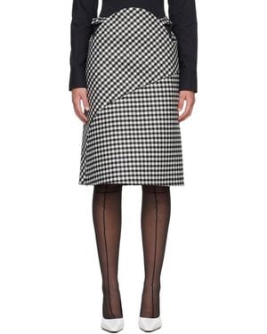 Jean Paul Gaultier 'The Check' Midi Skirt - Black