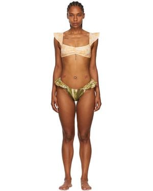 Collina Strada Ssense Exclusive Recycled Nylon Bikini - Black