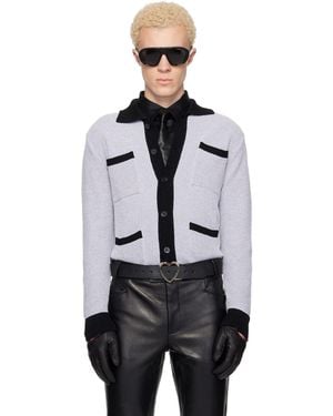Ernest W. Baker Four Pocket Boucle Cardigan - Black