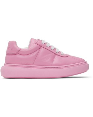 Marni キッズ｜ピンク パデッド レザースニーカー - ブラック