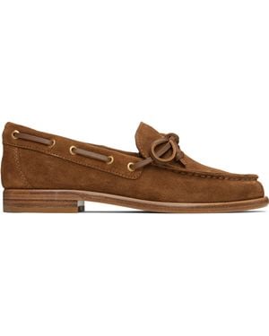 Rag & Bone Tan Carter Suede Boat Shoes - Black