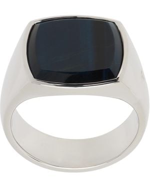 Tom Wood Bague À Ornement En Forme De Coussin - Bleu