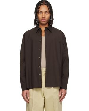 LE17SEPTEMBRE Classic Wool-Blend Shirt - Black