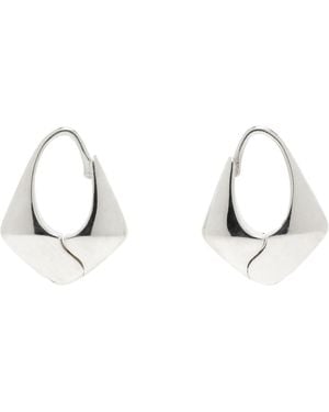 Sophie Buhai Small Pyramid Hoop Earrings - Metallic
