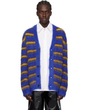 Marni Blue Iconic Stripes Cardigan