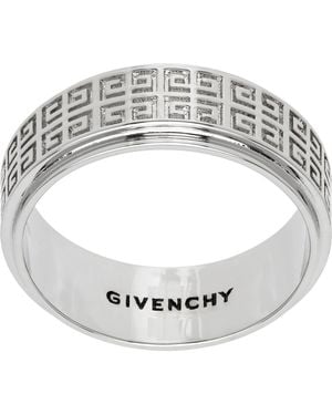 Givenchy Allover 4G Pattern Ring - Metallic