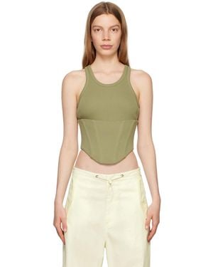 Dion Lee Khaki Float Tank Top - Natural