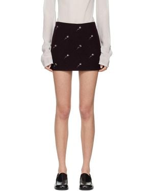 Rier Walker Flowers Miniskirt - Black