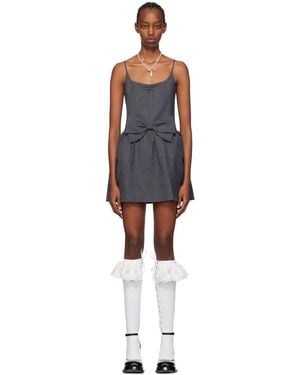 【関税込み】Shushu/Tong グレー カーブ ミニワンピース ShuShu/Tong グレー カーブ ミニワンピース ブラック | Lyst