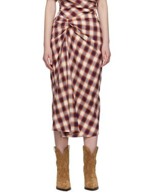 Isabel Marant Plaid Flannel Midi Skirt - Red