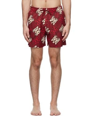 Amiri Ma Quad Swim Shorts - Red