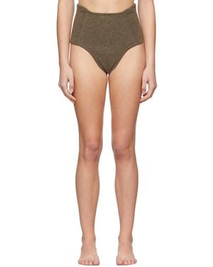 LeKasha Brown Organic Cashmere Ajaccio Briefs - Black