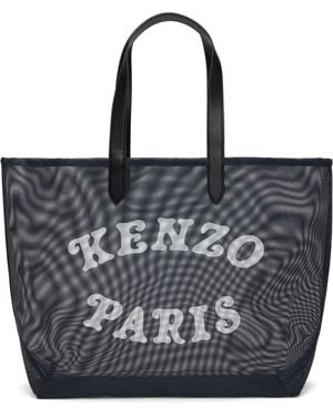 KENZO ネイビー Verdyエディション ラージ Paris Play' トートバッグ - ブラック