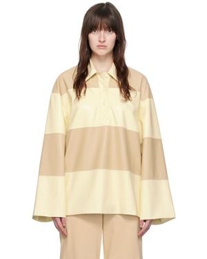 Nanushka Betta Vegan Leather Polo - Natural