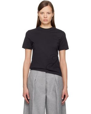 Jacquemus ネイビー 'The J' Tシャツ - ブラック
