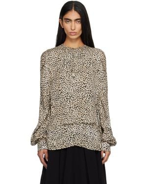 Lemaire Printed Two Layers Blouse - Brown