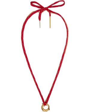 Dries Van Noten Shoelace Necklace - Red