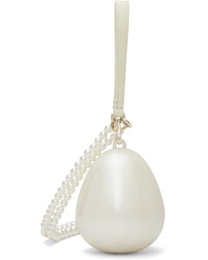 Simone Rocha Off- Pearl Egg Bag - White