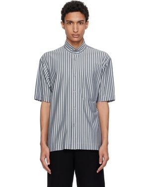 Homme Plissé Issey Miyake Stripe Jersey Shirt - Blue