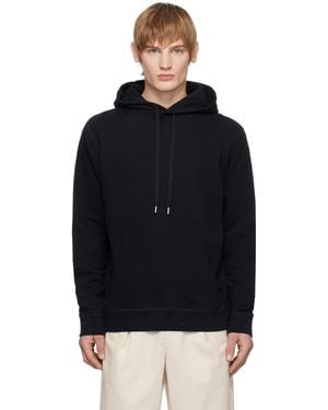 Sunspel ブラック ループバック フーディ