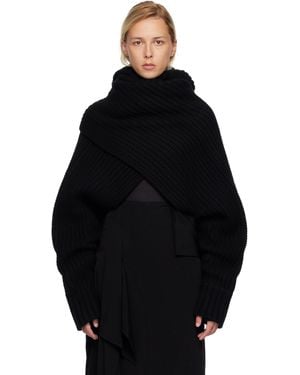 Sacai Wool Knit Pullover Turtleneck - Black