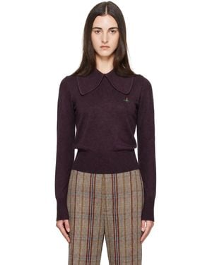 Vivienne Westwood Tie Bea Long Sleeve Polo - Purple