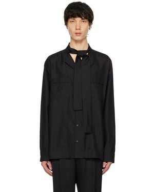 Valentino ブラック スカーフ シャツ
