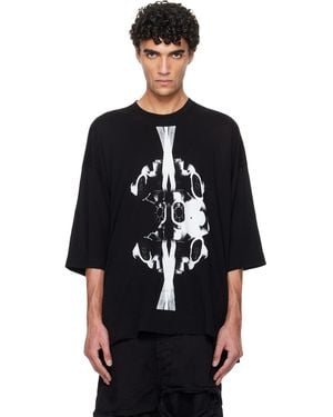 Julius Numinous Print Over T-Shirt - Black