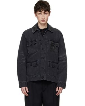 Simone Rocha Multi Pocket Workwear Denim Jacket - Blue