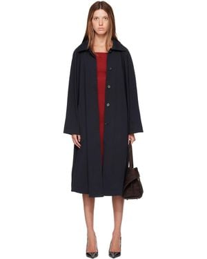 Nour Hammour Jane Cotton Swing Coat - Black
