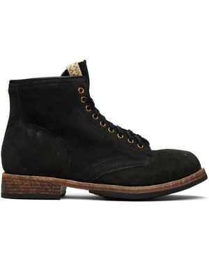 Visvim ブラック Brigadier Mid-Folk ブーツ