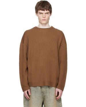 Entire studios Oversized Knit Crewneck Jumper - Brown