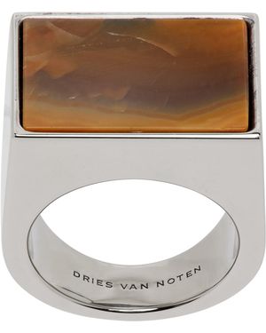 Dries Van Noten Signet Ring - Metallic