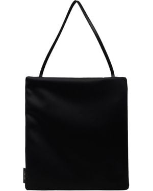 Loulou de Saison Anthea Satin Day Tote - Black