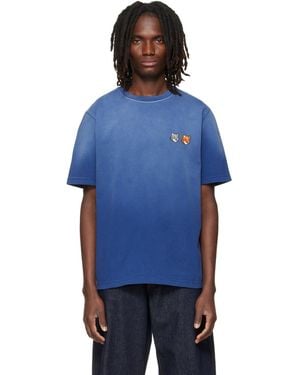 Maison Kitsuné Fox Head Regular T-Shirt - Blue