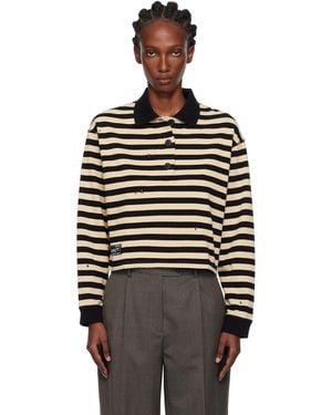 mfpen Cropped Fractured Polo - Black