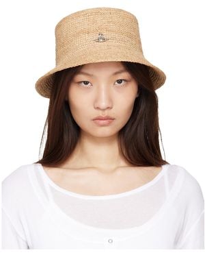 Vivienne Westwood Raffia Bucket Hat - Natural
