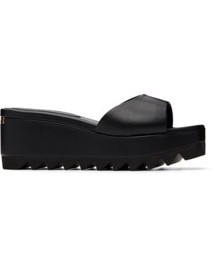 Stella McCartney Sneak-Elyse Wedge Slide Sandals - Black