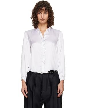R13 Ruffle Blouse - White