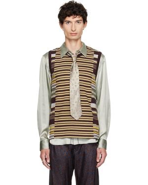Dries Van Noten Striped Cotton Tank Top - Multicolour
