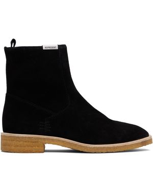 Represent Crepe Chelsea Boots - Black