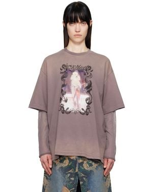 Acne Studios Layered Print T-Shirt - Multicolour