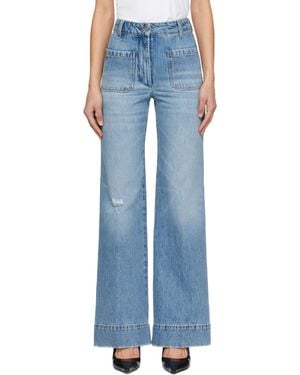 Victoria Beckham Alina High Waisted Jeans - Blue