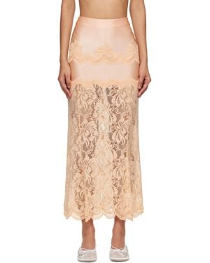 Rabanne Floral Midi Skirt - Natural