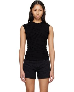 Agolde Ester Twist Tank Top - Black