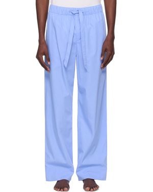 Tekla Poplin Pyjama Trousers - Blue