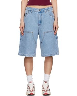 Dime ブルー カーペンター デニムショートパンツ