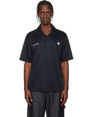 Courreges Oversized Sports Polo - Black